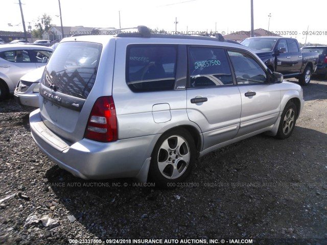 JF1SG65613H732167 - 2003 SUBARU FORESTER 2.5XS SILVER photo 4