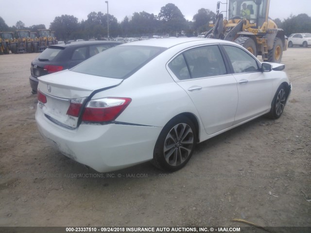 1HGCR2F5XFA186877 - 2015 HONDA ACCORD SPORT WHITE photo 4