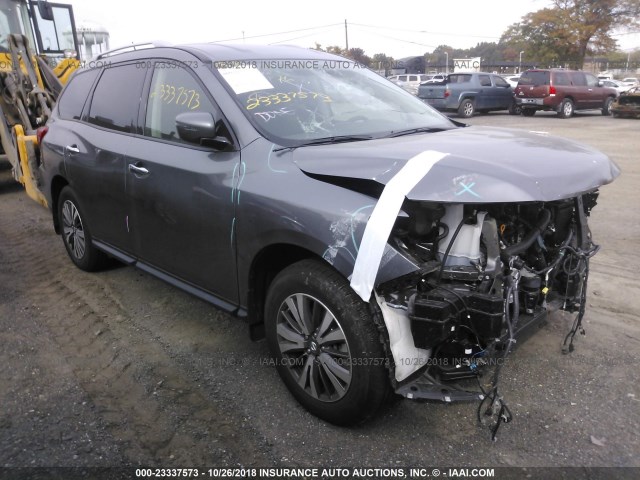 5N1DR2MM5HC911320 - 2017 NISSAN PATHFINDER S/SV/SL/PLATINUM GRAY photo 1