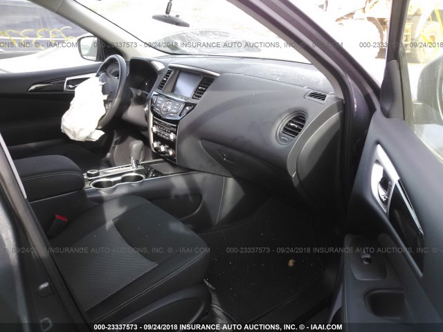 5N1DR2MM5HC911320 - 2017 NISSAN PATHFINDER S/SV/SL/PLATINUM GRAY photo 5