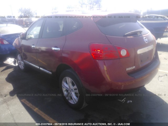 JN8AS5MT3CW253108 - 2012 NISSAN ROGUE S/SV RED photo 3
