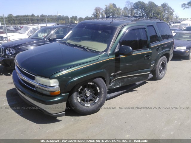 1GNEC13Z32R316527 - 2002 CHEVROLET TAHOE C1500 GREEN photo 2