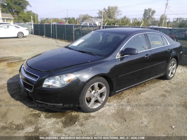 1G1ZC5E19BF181850 - 2011 CHEVROLET MALIBU 1LT BLACK photo 2