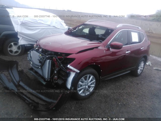 5N1AT2MT7JC830546 - 2018 NISSAN ROGUE S/SL RED photo 2