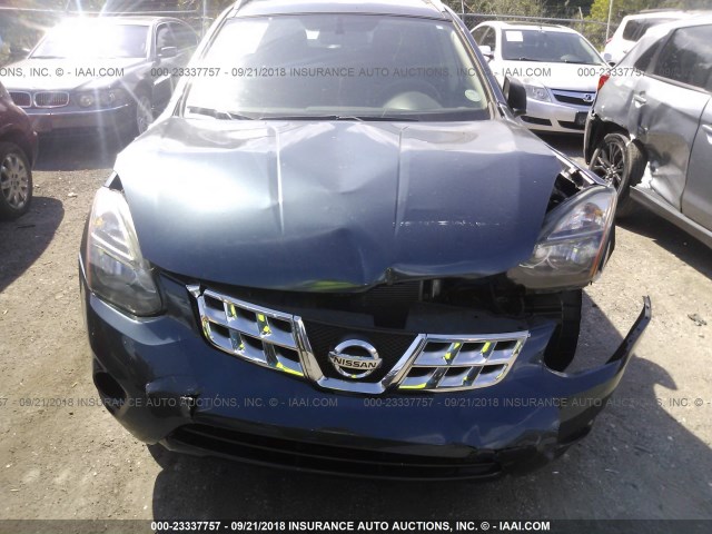 JN8AS5MT9EW623173 - 2014 NISSAN ROGUE SELECT S BLUE photo 6