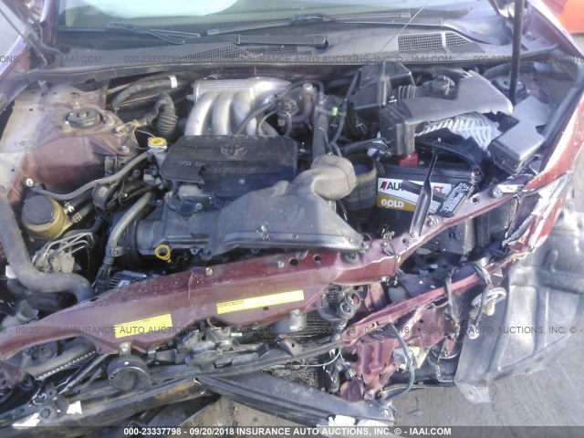 4T1BF30K32U006618 - 2002 TOYOTA CAMRY LE/XLE/SE MAROON photo 10