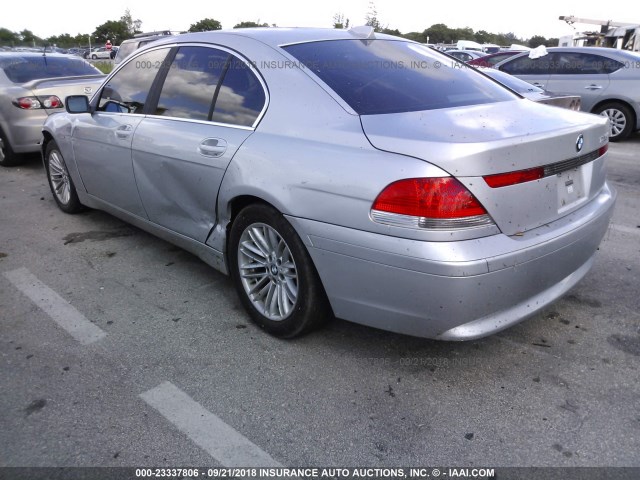 WBAGL63454DP69855 - 2004 BMW 745 I SILVER photo 3