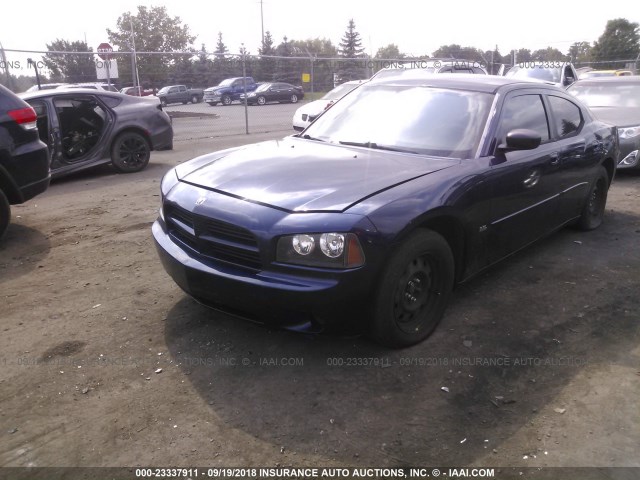 2B3KA43G76H459960 - 2006 DODGE CHARGER SE/SXT BLUE photo 2