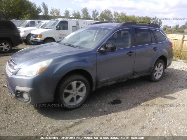 4S4BRBCC6D3299039 - 2013 SUBARU OUTBACK 2.5I PREMIUM BLUE photo 2