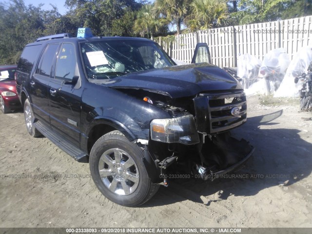 1FMFK195X8LA65985 - 2008 FORD EXPEDITION EL LIMITED BLACK photo 1