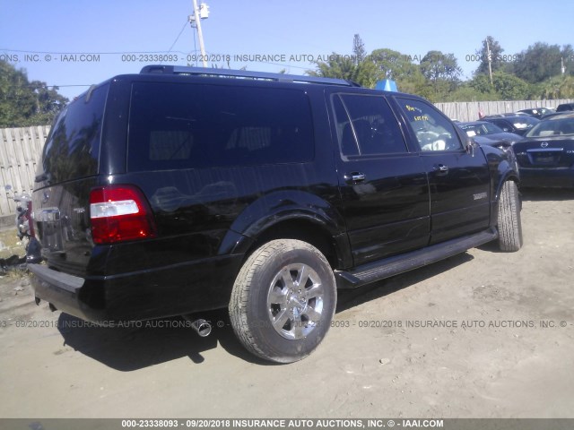 1FMFK195X8LA65985 - 2008 FORD EXPEDITION EL LIMITED BLACK photo 4