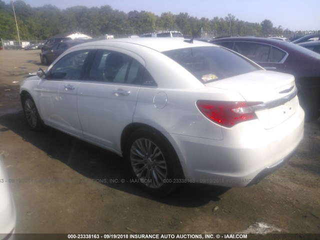 1C3CCBCGXDN598457 - 2013 CHRYSLER 200 LIMITED WHITE photo 3
