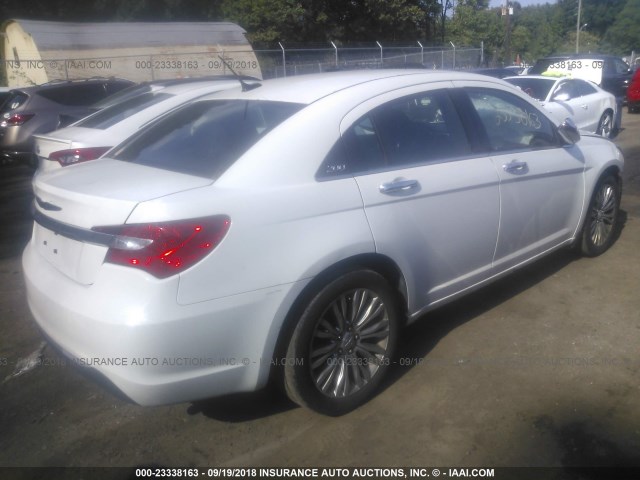 1C3CCBCGXDN598457 - 2013 CHRYSLER 200 LIMITED WHITE photo 4