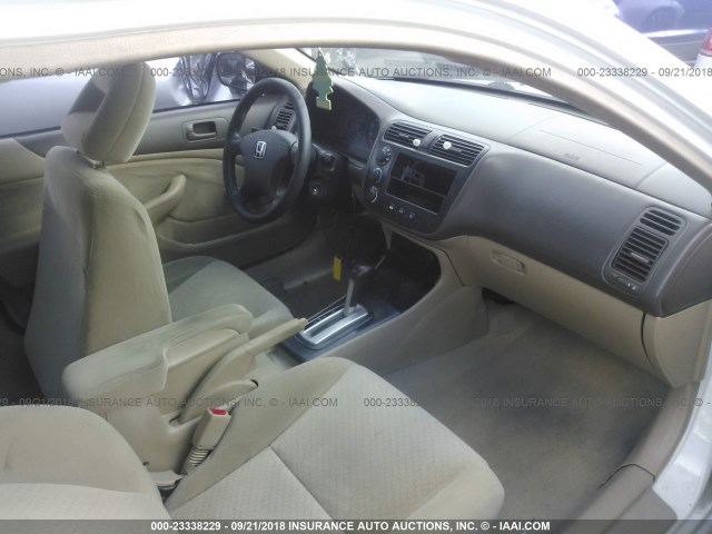 1HGEM22175L025593 - 2005 HONDA CIVIC DX VP WHITE photo 5