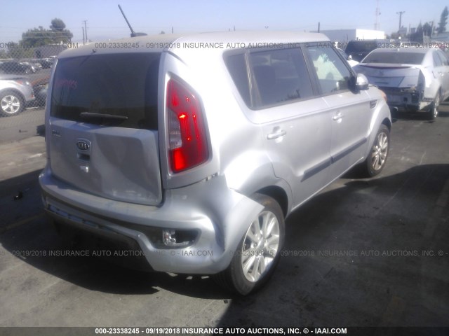 KNDJT2A60C7363422 - 2012 KIA SOUL +/!/SPORT SILVER photo 4