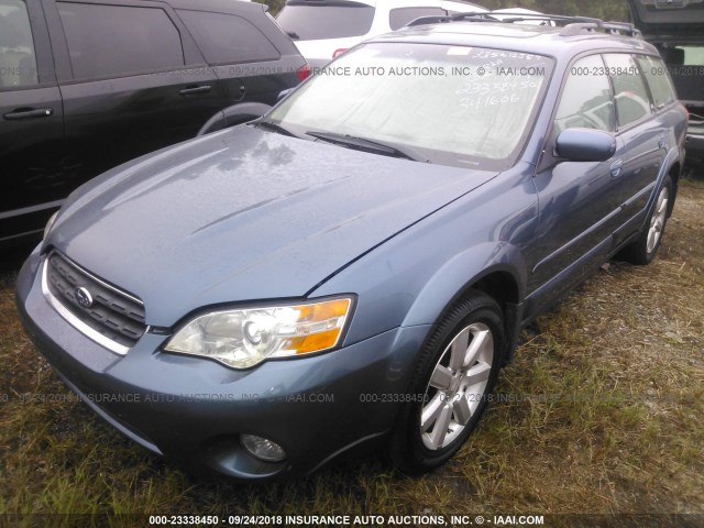 4S4BP62C467341606 - 2006 SUBARU LEGACY OUTBACK 2.5I LIMITED BLUE photo 2