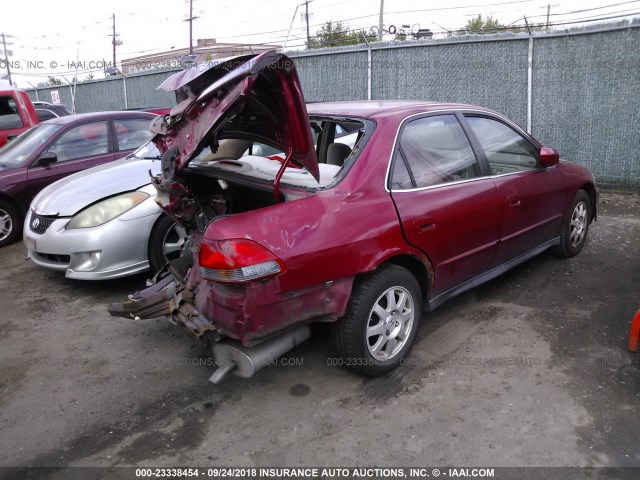 1HGCG66862A019854 - 2002 HONDA ACCORD EX/SE RED photo 4