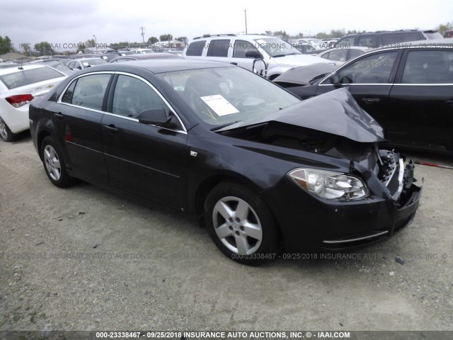 1G1ZG57B984304769 - 2008 CHEVROLET MALIBU LS BLACK photo 1