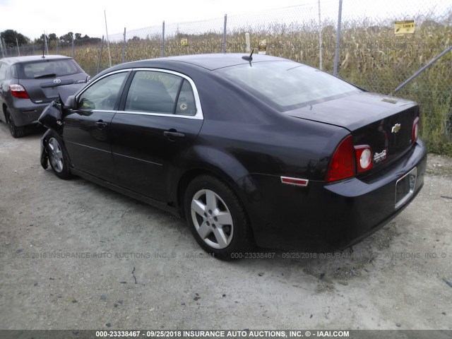 1G1ZG57B984304769 - 2008 CHEVROLET MALIBU LS BLACK photo 3