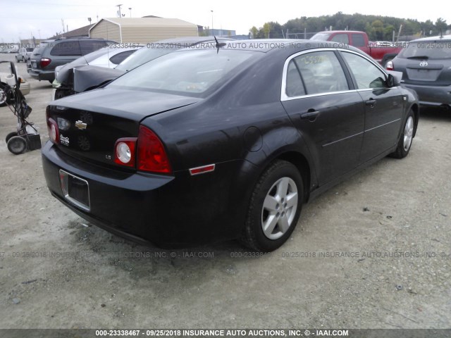 1G1ZG57B984304769 - 2008 CHEVROLET MALIBU LS BLACK photo 4