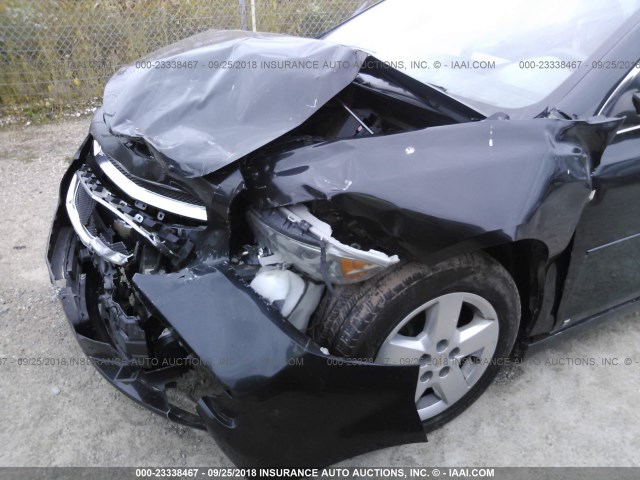 1G1ZG57B984304769 - 2008 CHEVROLET MALIBU LS BLACK photo 6