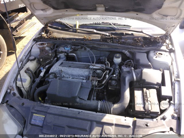 1G1JF52F747330306 - 2004 CHEVROLET CAVALIER LS SILVER photo 10