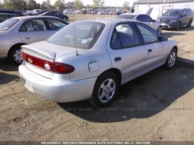 1G1JF52F747330306 - 2004 CHEVROLET CAVALIER LS SILVER photo 4