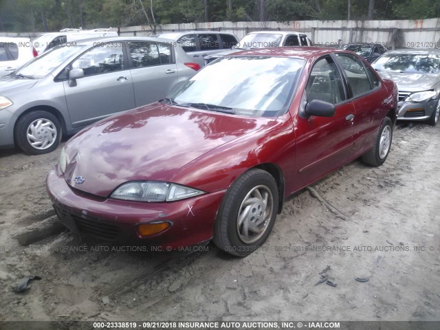 1G1JF5249W7139357 - 1998 CHEVROLET CAVALIER LS RED photo 2