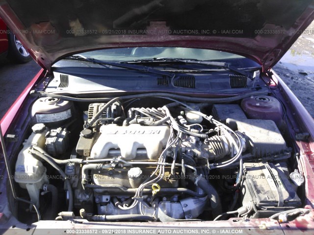 1G2NE52E65M153922 - 2005 PONTIAC GRAND AM SE MAROON photo 10