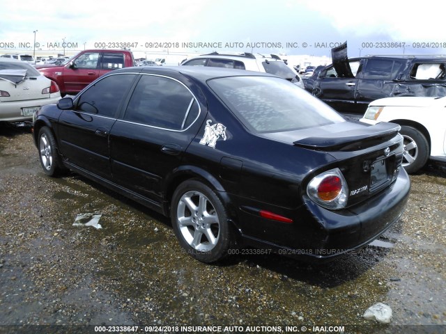 JN1DA31A33T420543 - 2003 NISSAN MAXIMA GLE/SE BLACK photo 3