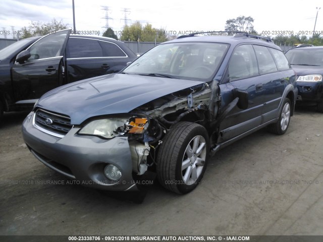 4S4BP61C667347151 - 2006 SUBARU LEGACY OUTBACK 2.5I BLUE photo 2