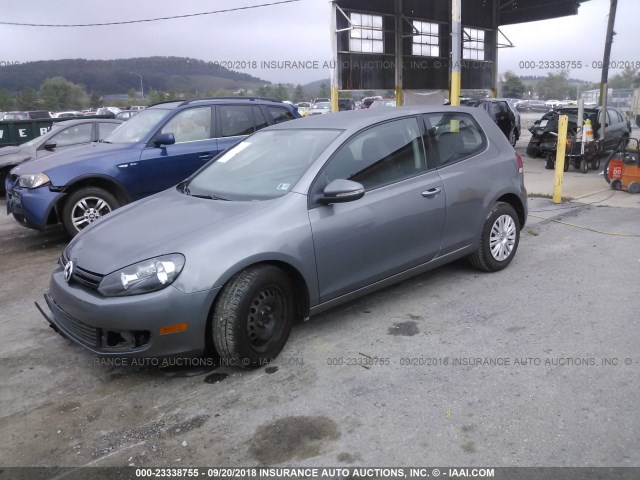 WVWAB7AJ3DW016193 - 2013 VOLKSWAGEN GOLF GRAY photo 2