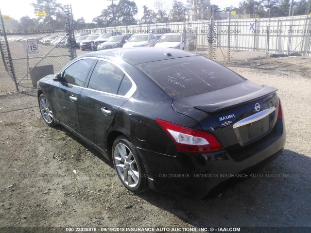 1N4AA5AP6BC863533 - 2011 NISSAN MAXIMA S/SV BLACK photo 3