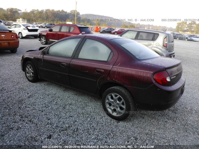 1B3ES46C92D505279 - 2002 DODGE NEON SE BURGUNDY photo 3