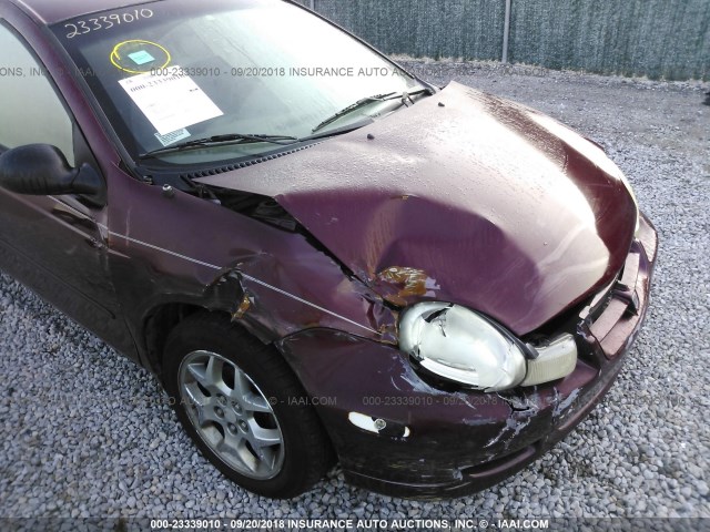 1B3ES46C92D505279 - 2002 DODGE NEON SE BURGUNDY photo 6