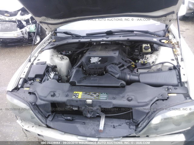 1LNFM87A26Y633584 - 2006 LINCOLN LS WHITE photo 10