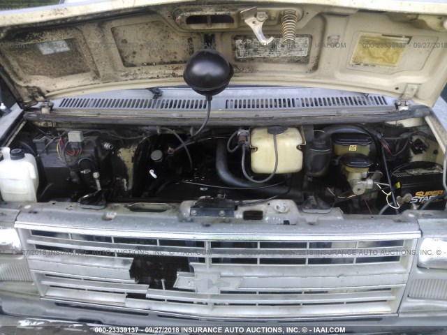 1GCDG15HXG7171129 - 1986 CHEVROLET VAN G10 GRAY photo 10