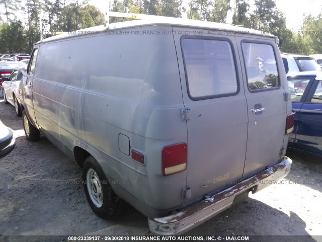 1GCDG15HXG7171129 - 1986 CHEVROLET VAN G10 GRAY photo 3