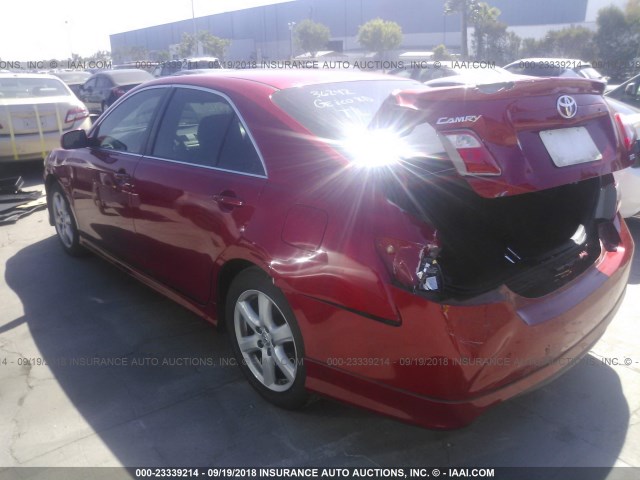 4T1BE46K87U158563 - 2007 TOYOTA CAMRY NEW GENERAT CE/LE/XLE/SE RED photo 3