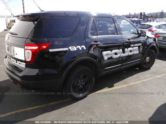 1FM5K8ARXFGA78700 - 2015 FORD EXPLORER POLICE INTERCEPTOR BLACK photo 4