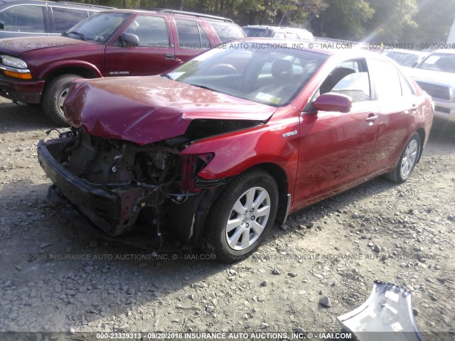 JTNBB46K773036436 - 2007 TOYOTA CAMRY NEW GENERAT HYBRID RED photo 2