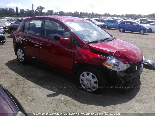 3N1BC1CP8BL390109 - 2011 NISSAN VERSA S/SL RED photo 1