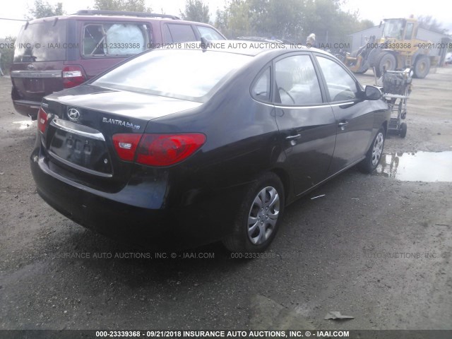 KMHDU4AD4AU831781 - 2010 HYUNDAI ELANTRA BLUE/GLS/SE BLACK photo 4