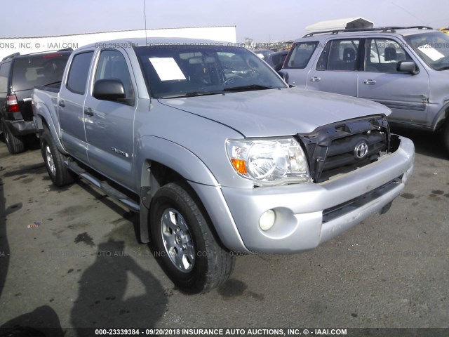 5TEJU62N87Z431894 - 2007 TOYOTA TACOMA DOUBLE CAB PRERUNNER SILVER photo 1