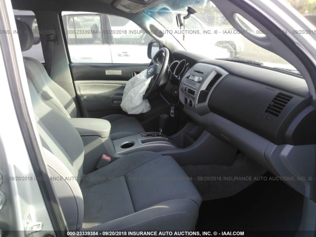 5TEJU62N87Z431894 - 2007 TOYOTA TACOMA DOUBLE CAB PRERUNNER SILVER photo 5