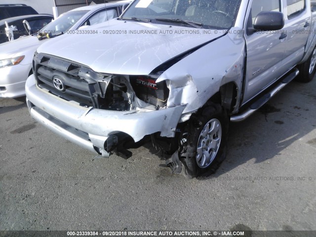 5TEJU62N87Z431894 - 2007 TOYOTA TACOMA DOUBLE CAB PRERUNNER SILVER photo 6