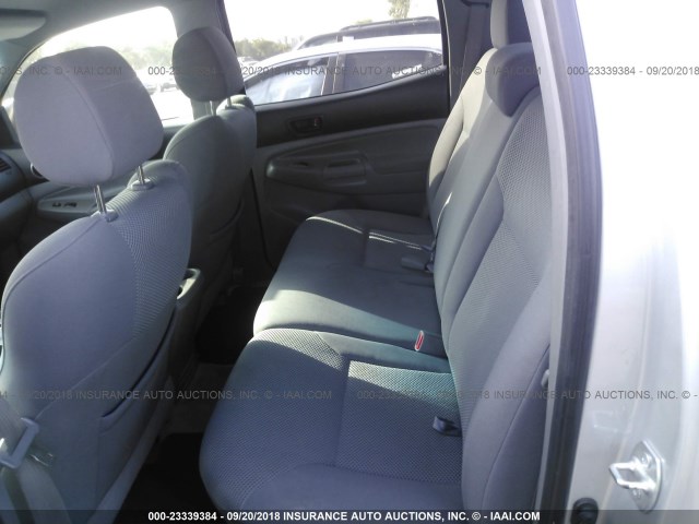 5TEJU62N87Z431894 - 2007 TOYOTA TACOMA DOUBLE CAB PRERUNNER SILVER photo 8