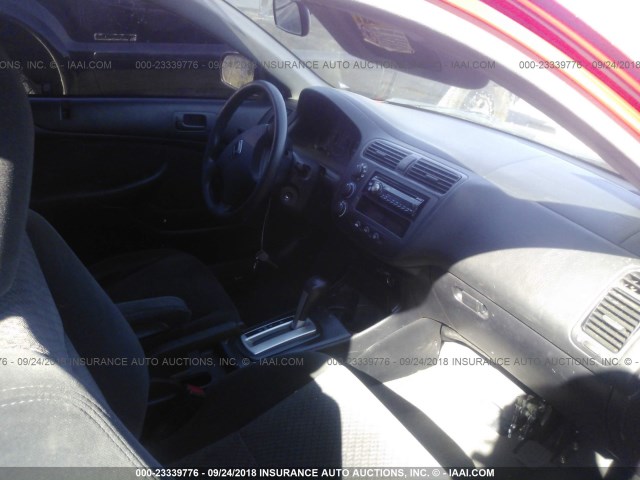 1HGEM22135L029799 - 2005 HONDA CIVIC DX VP Qırmızı foto 5