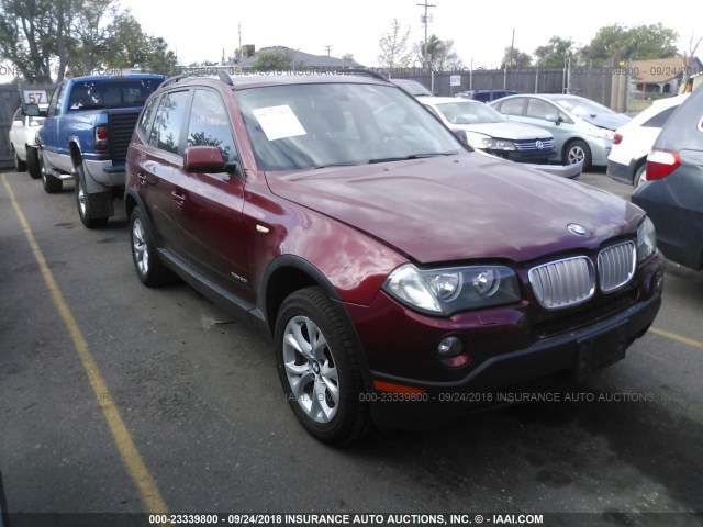 WBXPC93489WJ26015 - 2009 BMW X3 XDRIVE30I RED photo 1