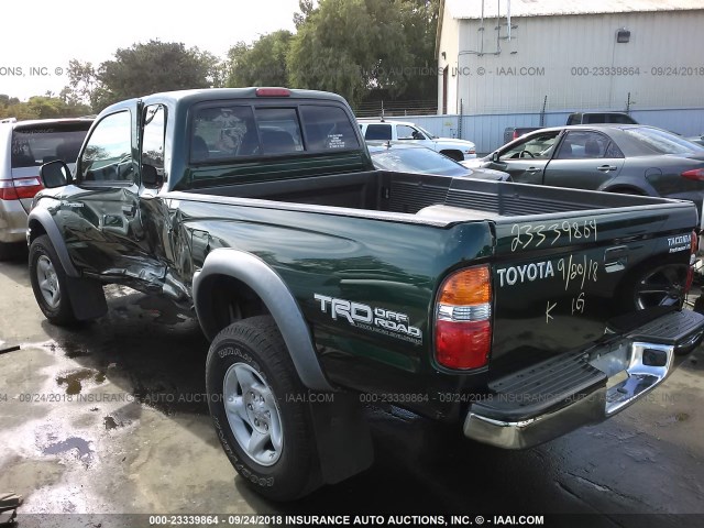 5TESN92N01Z845052 - 2001 TOYOTA TACOMA XTRACAB PRERUNNER GREEN photo 3